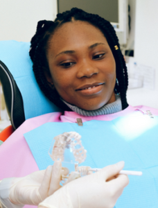 Woman Getting Cosmetic Dentistry Consultation in Las Vegas.